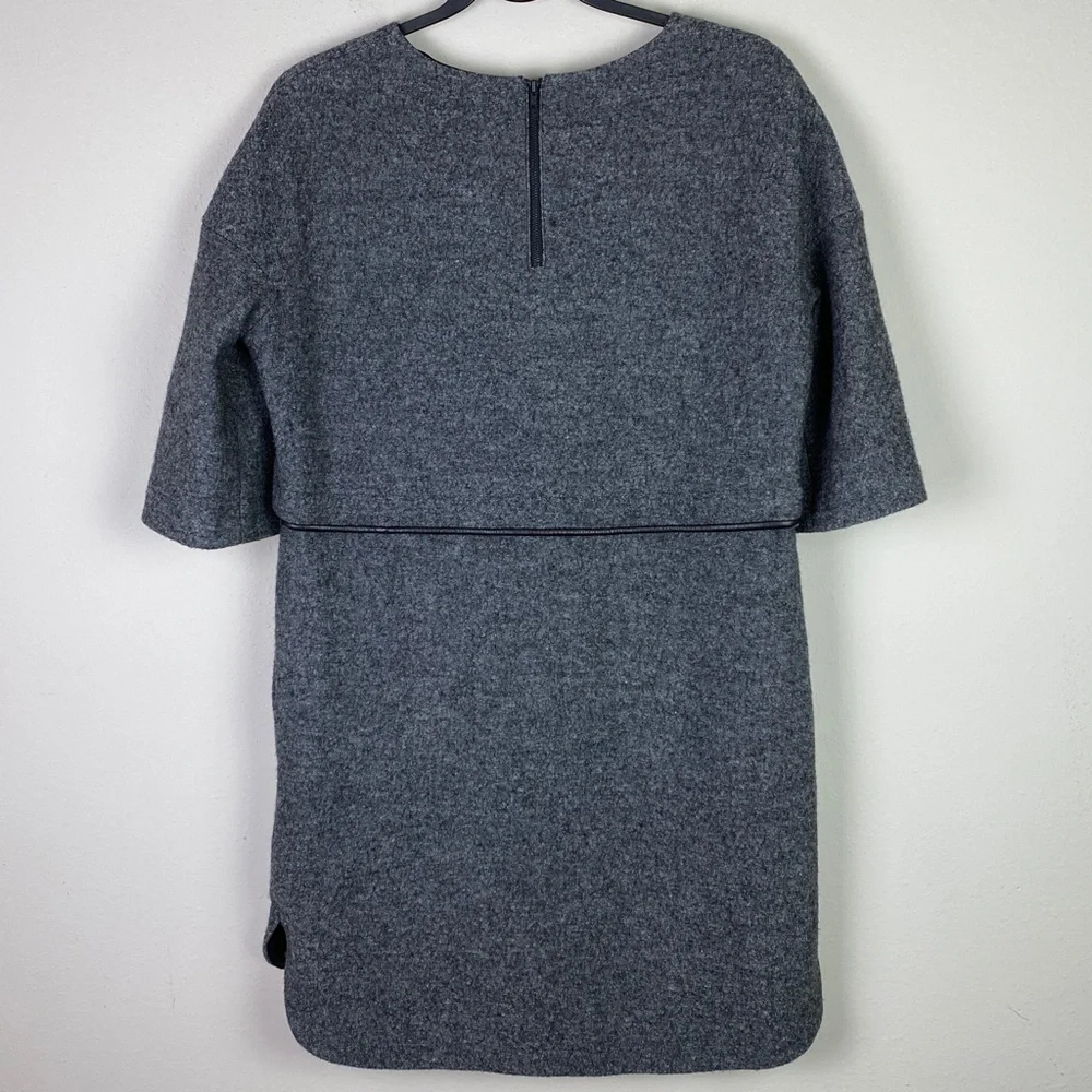 Madewell Leather Pocket Installation Wool Blend Dress - Picture 4 of 9